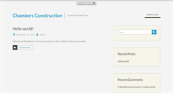 Desktop Screenshot of chambersconstruction.ca