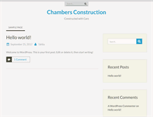 Tablet Screenshot of chambersconstruction.ca